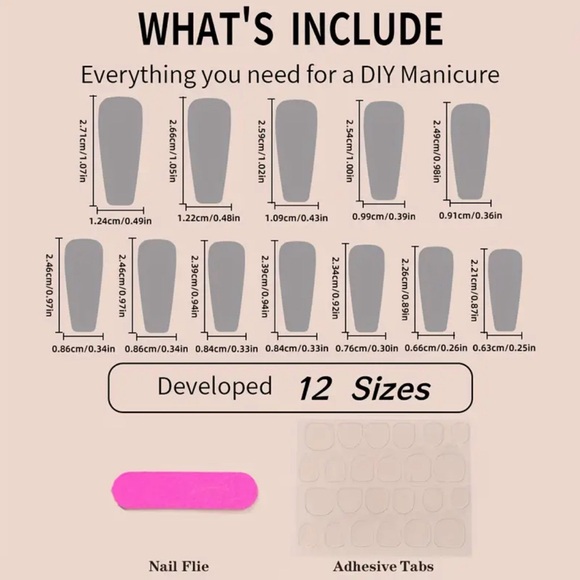 Press On Nails Nude French Fake Nails - Picture 3 of 3